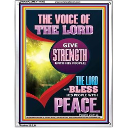 THE VOICE OF THE LORD GIVE STRENGTH UNTO HIS PEOPLE  Bible Verses Portrait  GWAMAZEMENT11983  