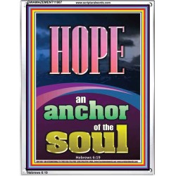 HOPE AN ANCHOR OF THE SOUL  Scripture Portrait Signs  GWAMAZEMENT11987  "24x32"