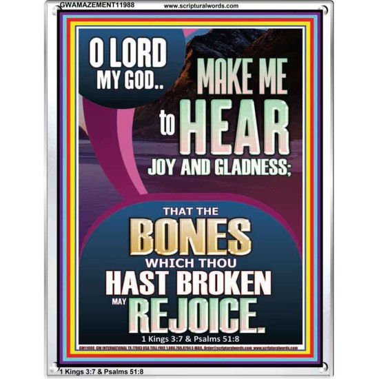 MAKE ME TO HEAR JOY AND GLADNESS  Scripture Portrait Signs  GWAMAZEMENT11988  