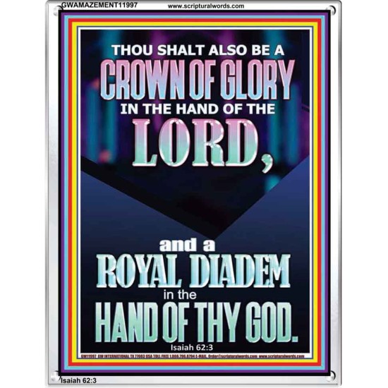 A CROWN OF GLORY AND A ROYAL DIADEM  Christian Quote Portrait  GWAMAZEMENT11997  