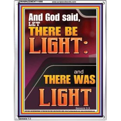 LET THERE BE LIGHT AND THERE WAS LIGHT  Christian Quote Portrait  GWAMAZEMENT11998  "24x32"