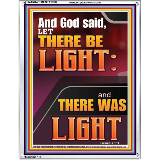 LET THERE BE LIGHT AND THERE WAS LIGHT  Christian Quote Portrait  GWAMAZEMENT11998  