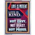 LOVE IS PATIENT AND KIND AND DOES NOT ENVY  Christian Paintings  GWAMAZEMENT12005  "24x32"