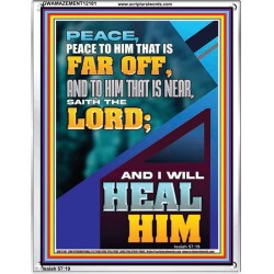 PEACE TO HIM THAT IS FAR OFF SAITH THE LORD  Bible Verses Wall Art  GWAMAZEMENT12181  "24x32"