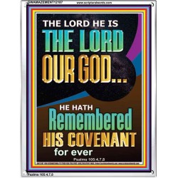 HE HATH REMEMBERED HIS COVENANT FOR EVER  Modern Christian Wall Décor  GWAMAZEMENT12187  "24x32"