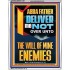 DELIVER ME NOT OVER UNTO THE WILL OF MINE ENEMIES ABBA FATHER  Modern Christian Wall Décor Portrait  GWAMAZEMENT12191  "24x32"