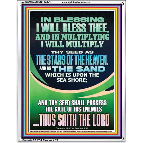 IN BLESSING I WILL BLESS THEE  Contemporary Christian Print  GWAMAZEMENT12201  