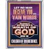 LET NO MAN DECEIVE YOU WITH VAIN WORDS  Church Picture  GWAMAZEMENT12226  "24x32"