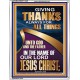 GIVING THANKS ALWAYS FOR ALL THINGS UNTO GOD  Ultimate Inspirational Wall Art Portrait  GWAMAZEMENT12229  