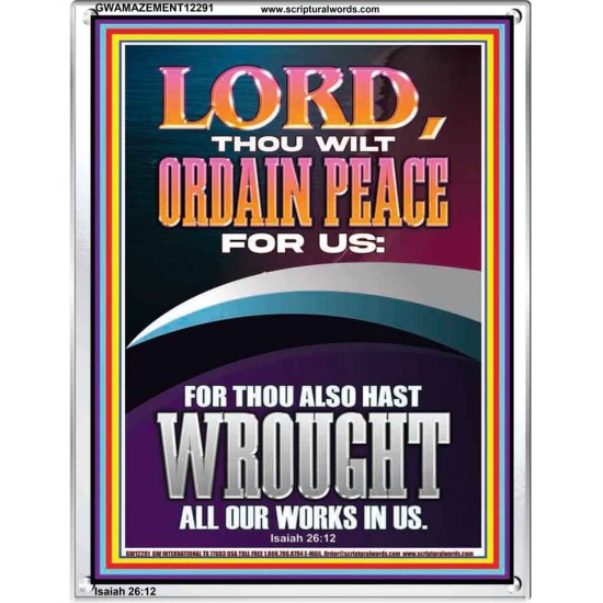 ORDAIN PEACE FOR US O LORD  Christian Wall Art  GWAMAZEMENT12291  