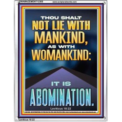 NEVER LIE WITH MANKIND AS WITH WOMANKIND IT IS ABOMINATION  Décor Art Works  GWAMAZEMENT12305  "24x32"