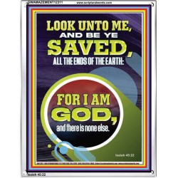 LOOK UNTO ME AND BE SAVED  Custom Wall Scripture Art  GWAMAZEMENT12311  "24x32"