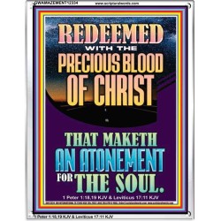 REDEEMED WITH THE PRECIOUS BLOOD OF CHRIST  Custom Wall Décor  GWAMAZEMENT12334  "24x32"