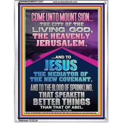 MOUNT SION THE HEAVENLY JERUSALEM  Unique Bible Verse Portrait  GWAMAZEMENT12337  "24x32"