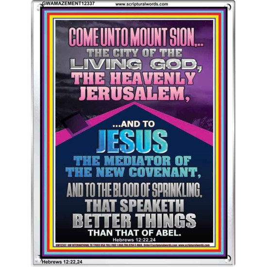 MOUNT SION THE HEAVENLY JERUSALEM  Unique Bible Verse Portrait  GWAMAZEMENT12337  