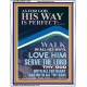 WALK IN ALL HIS WAYS LOVE HIM SERVE THE LORD THY GOD  Unique Bible Verse Portrait  GWAMAZEMENT12345  