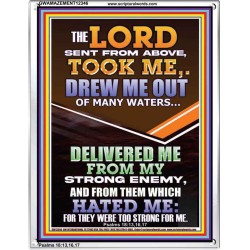 THE LORD DREW ME OUT OF MANY WATERS  New Wall Décor  GWAMAZEMENT12346  "24x32"