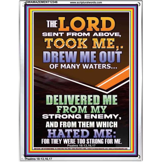 THE LORD DREW ME OUT OF MANY WATERS  New Wall Décor  GWAMAZEMENT12346  