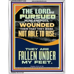 MY ENEMIES ARE FALLEN UNDER MY FEET  Bible Verse for Home Portrait  GWAMAZEMENT12350  "24x32"