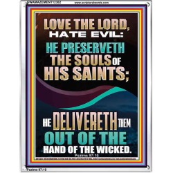 DELIVERED OUT OF THE HAND OF THE WICKED  Bible Verses Portrait Art  GWAMAZEMENT12382  "24x32"