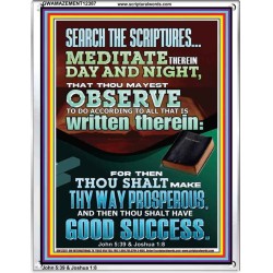 SEARCH THE SCRIPTURES MEDITATE THEREIN DAY AND NIGHT  Bible Verse Wall Art  GWAMAZEMENT12387  "24x32"