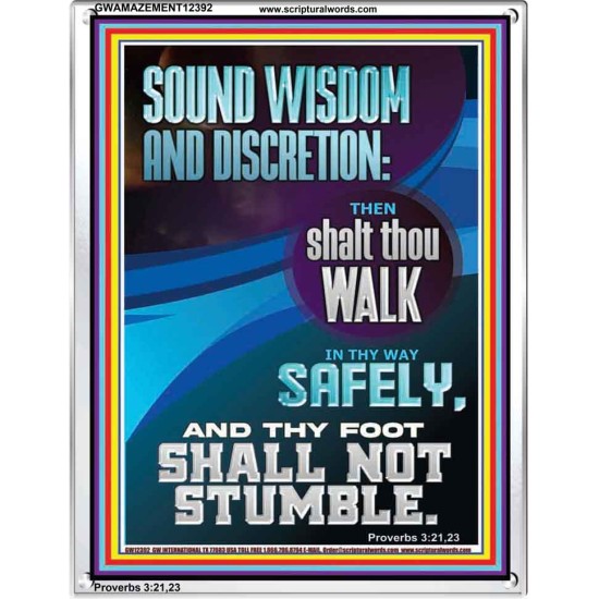 THY FOOT SHALL NOT STUMBLE  Bible Verse for Home Portrait  GWAMAZEMENT12392  