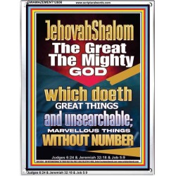 JEHOVAH SHALOM WHICH DOETH MARVELLOUS THINGS WITH NUMBER  Righteous Living Christian Picture  GWAMAZEMENT12656  "24x32"