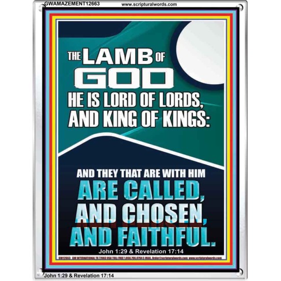 THE LAMB OF GOD LORD OF LORDS KING OF KINGS  Unique Power Bible Portrait  GWAMAZEMENT12663  