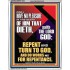 REPENT AND TURN TO GOD AND DO WORKS MEET FOR REPENTANCE  Righteous Living Christian Portrait  GWAMAZEMENT12674  "24x32"