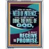 FOR YE HAVE NEED OF PATIENCE THAT AFTER YE HAVE DONE THE WILL OF GOD  Children Room Wall Portrait  GWAMAZEMENT12677  "24x32"