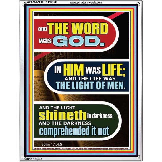 IN HIM WAS LIFE AND THE LIFE WAS THE LIGHT OF MEN  Eternal Power Portrait  GWAMAZEMENT12939  