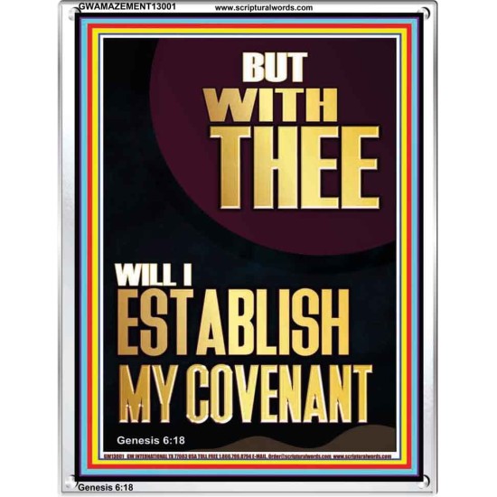 WITH THEE WILL I ESTABLISH MY COVENANT  Scriptures Wall Art  GWAMAZEMENT13001  