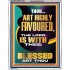 HIGHLY FAVOURED THE LORD IS WITH THEE BLESSED ART THOU  Scriptural Wall Art  GWAMAZEMENT13002  "24x32"