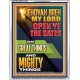 OPEN YE THE GATES DO GREAT AND MIGHTY THINGS JEHOVAH JIREH MY LORD  Scriptural Décor Portrait  GWAMAZEMENT13007  