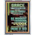 GRACE UNMERITED FAVOR OF GOD BE MODEST IN YOUR THINKING AND JUDGE YOURSELF  Christian Portrait Wall Art  GWAMAZEMENT13011  "24x32"