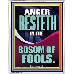 ANGER RESTETH IN THE BOSOM OF FOOLS  Encouraging Bible Verse Portrait  GWAMAZEMENT13021  