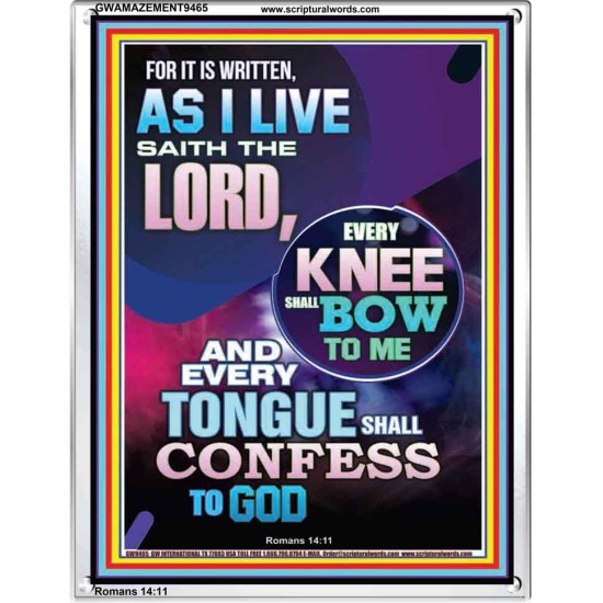 IN JESUS NAME EVERY KNEE SHALL BOW  Unique Scriptural Portrait  GWAMAZEMENT9465  