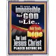 IMPOSSIBLE FOR GOD TO LIE  Children Room Portrait  GWAMAZEMENT9997  