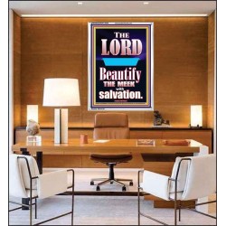 THE MEEK IS BEAUTIFY WITH SALVATION  Scriptural Prints  GWAMAZEMENT10058  "24x32"