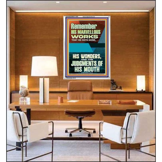 HIS MARVELLOUS WONDERS AND THE JUDGEMENTS OF HIS MOUTH  Custom Modern Wall Art  GWAMAZEMENT11839  