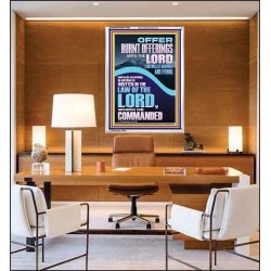 OFFER BURNT OFFERINGS UNTO THE LORD  Custom Inspiration Bible Verse Portrait  GWAMAZEMENT11850  "24x32"