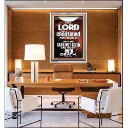 THE LORD HAS NOT GIVEN ME OVER UNTO DEATH  Contemporary Christian Wall Art  GWAMAZEMENT13045  "24x32"