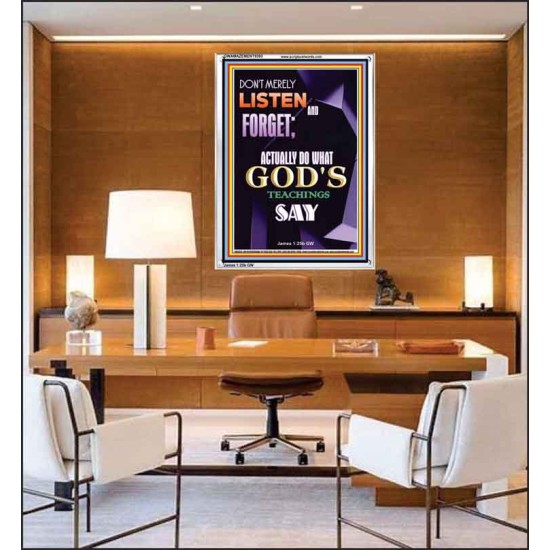 DO WHAT GOD'S TEACHINGS SAY  Children Room Portrait  GWAMAZEMENT9393  