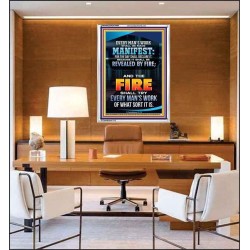 FIRE SHALL TRY EVERY MAN'S WORK  Ultimate Inspirational Wall Art Portrait  GWAMAZEMENT9990  "24x32"