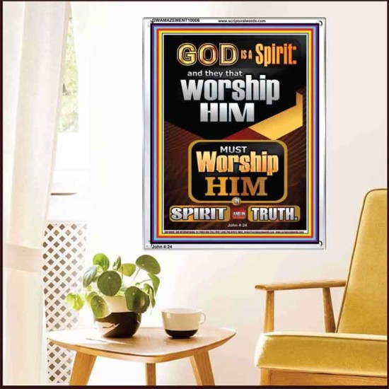 WORSHIP HIM IN SPIRIT AND TRUTH  Children Room Portrait  GWAMAZEMENT10006  