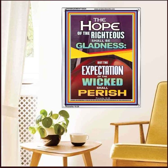 THE HOPE OF THE RIGHTEOUS IS GLADNESS  Children Room Portrait  GWAMAZEMENT10024  