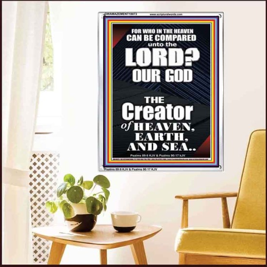 WHO IN THE HEAVEN CAN BE COMPARED TO JEHOVAH EL SHADDAI  Affordable Wall Art Prints  GWAMAZEMENT10073  