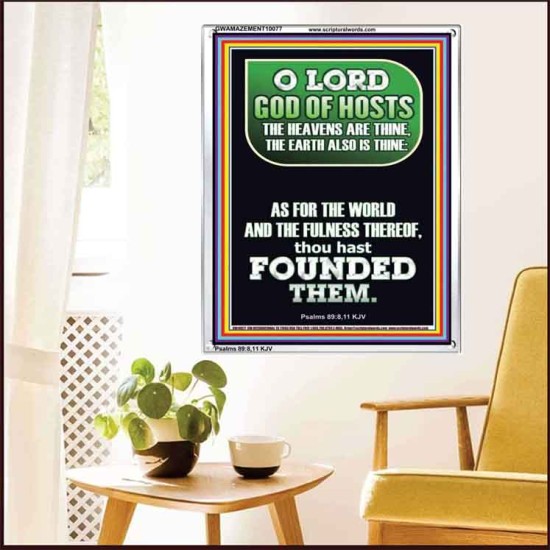 O LORD GOD OF HOST CREATOR OF HEAVEN AND THE EARTH  Unique Bible Verse Portrait  GWAMAZEMENT10077  
