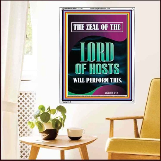 THE ZEAL OF THE LORD OF HOSTS WILL PERFORM THIS  Contemporary Christian Wall Art  GWAMAZEMENT11791  