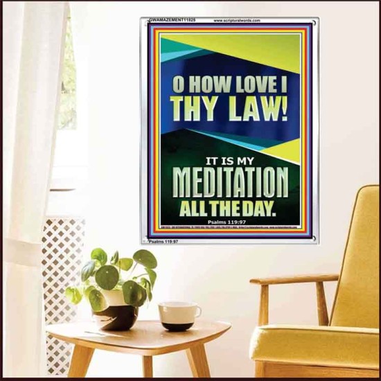 MAKE THE LAW OF THE LORD THY MEDITATION DAY AND NIGHT  Custom Wall Décor  GWAMAZEMENT11825  